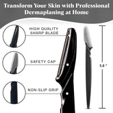 ديرما بلانر شفرات لإزالة شعر الوجه(12 شفرة) لون اسود